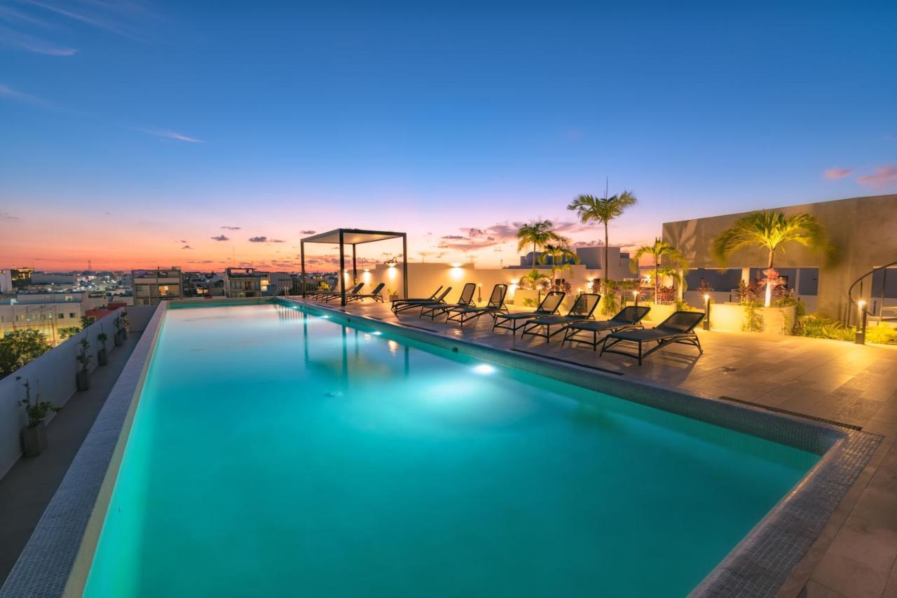 Fancy 3 Bedroom Apartments In Downtown Playa Rooftop Pool Gym Playa del Carmen Eksteriør billede